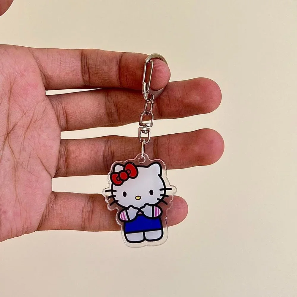 cute hello kitty keyring keychain